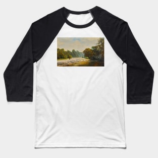 Stepping Stones, Bolton Abbey by John Atkinson Grimshaw Baseball T-Shirt